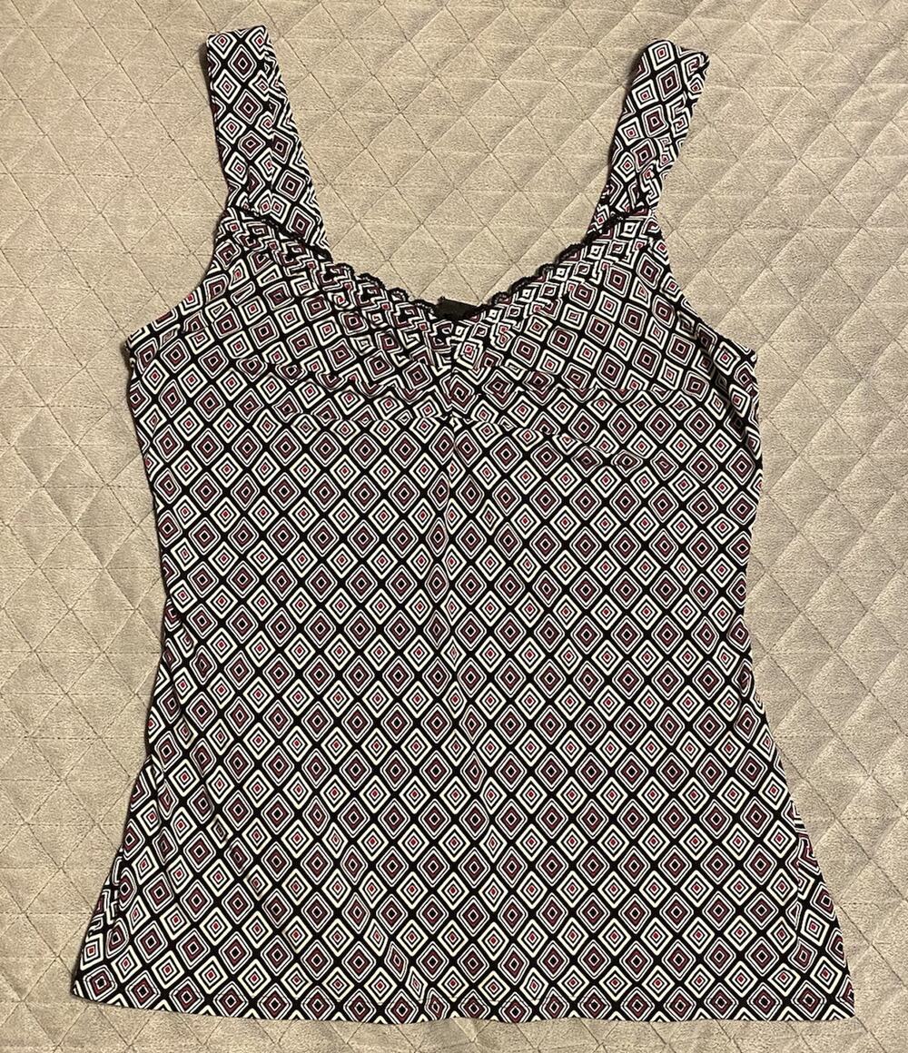 White House Black Market Womens Size M Printed Sleeveless Blouse
